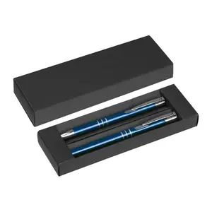 Writing set with ball pen and rollerball pen