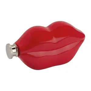 Lip shaped hip flask, 178 ml