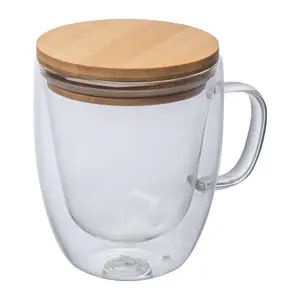 Double-walled glass with handle, 350 ml