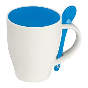 Ceramic cup with a spoon, 250 ml